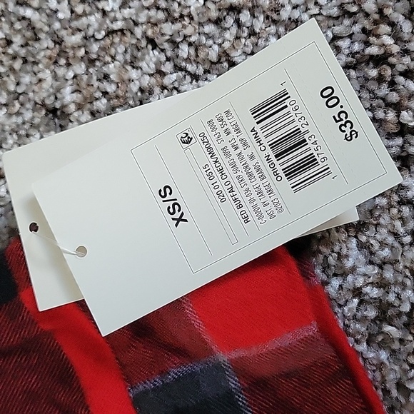 NWT Stars Above Flannel Robe Womens Size XS/S Belted Pockets Long-Sleeve Plaid - Picture 5 of 5